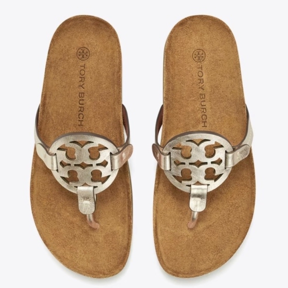 Tory Burch Miller Cloud Metallic Sandals